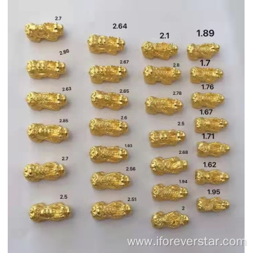 999 Hard Gold Pixiu Bead 24K Pure Gold